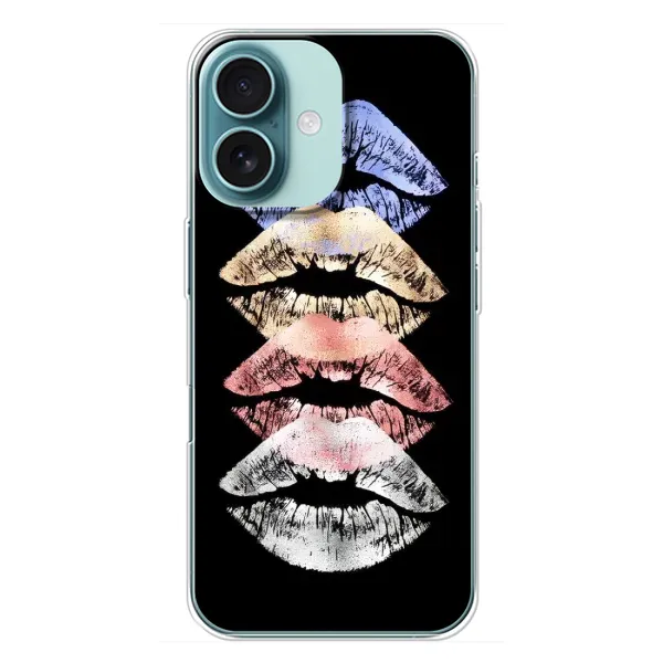 Чехол с рисунком «Губы» для iPhone 16 Plus