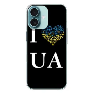 Силиконовый Чехол на iPhone 16 Plus (Я-Украина) (I Love UA)