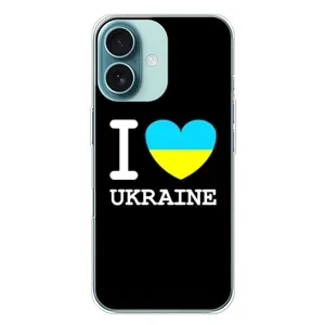 Чохол з Українською символікою на Айфон 16 Плюс (I Love Ukraine)