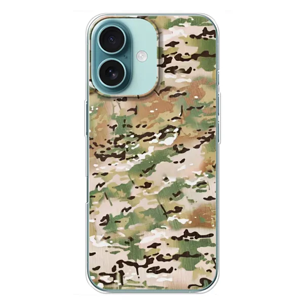 Чехол с рисунком «Камуфляжный» для iPhone 16 Plus Чехол с рисунком «Камуфляжный» для iPhone 16 Plus