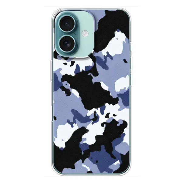 Чехол с рисунком «Камуфляжный Серый» для iPhone 16 Plus Чехол с рисунком «Камуфляжный Серый» для iPhone 16 Plus