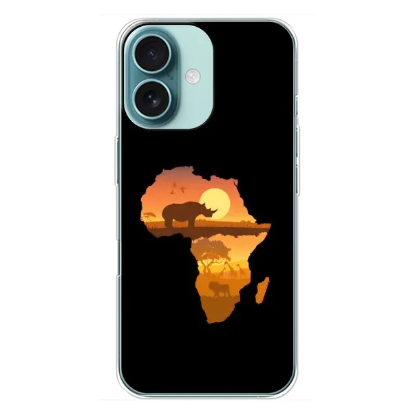 Чехол с рисунком «Карта» для iPhone 16 Plus