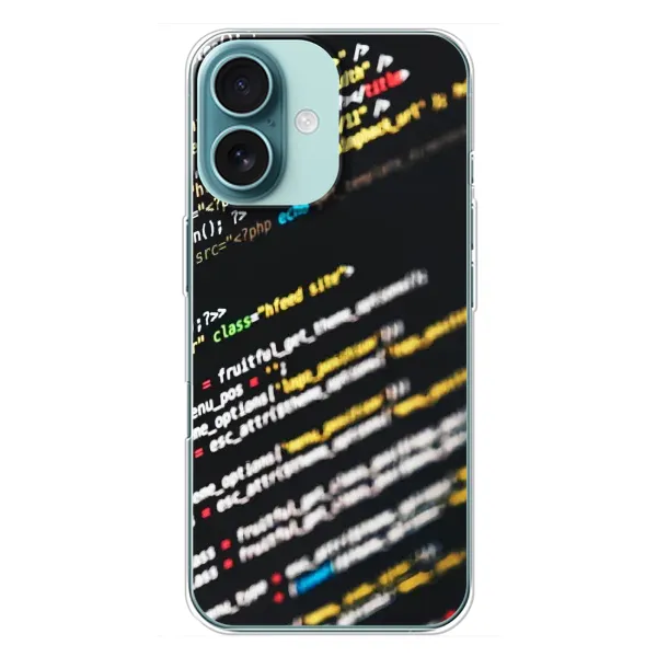 Чехол с рисунком «Код» для iPhone 16 Plus Чехол с рисунком «Код» для iPhone 16 Plus