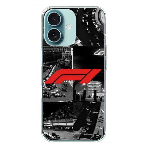 Чохол з малюнком «Колаж Формула 1» для iPhone 16 Plus Чохол з малюнком «Колаж Формула 1» для iPhone 16 Plus