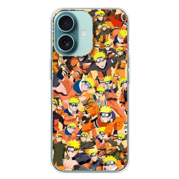 Чехол с рисунком «Коллаж Наруто» для iPhone 16 Plus Чехол с рисунком «Коллаж Наруто» для iPhone 16 Plus