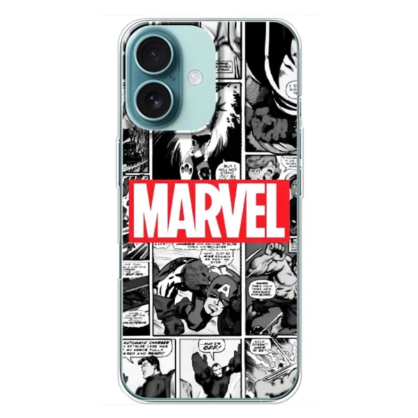 Чехол с рисунком «Комикс Марвел» для iPhone 16 Plus Чехол с рисунком «Комикс Марвел» для iPhone 16 Plus