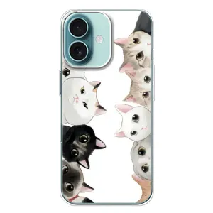 Силіконовий чохол з котиком для iPhone 16 Plus (Коти)