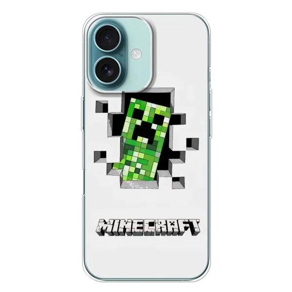 Чехол с рисунком «Крипер» для iPhone 16 Plus Чехол с рисунком «Крипер» для iPhone 16 Plus
