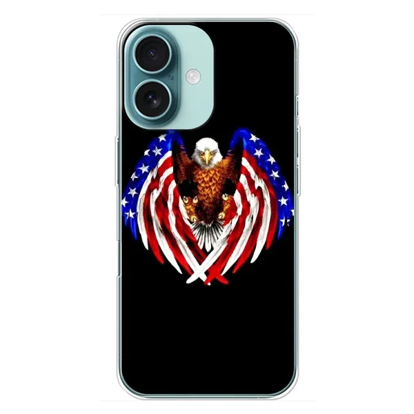 Чохол з малюнком «Крила США» для iPhone 16 Plus Чохол з малюнком «Крила США» для iPhone 16 Plus
