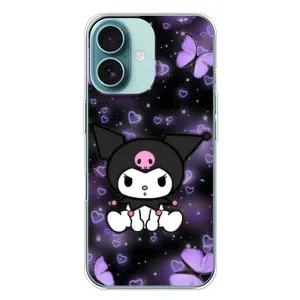 Чохол з персонажем Куромі на iPhone 16 Plus (Куромі на чорному)
