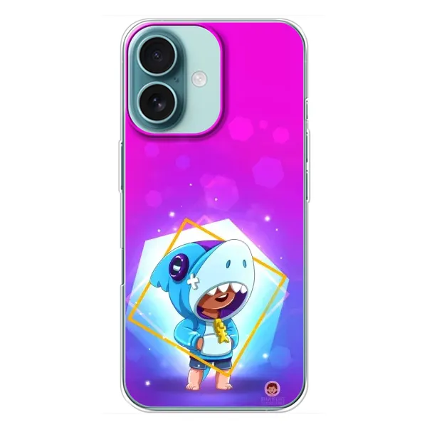 Чехол с рисунком «Леон в костюме Акулы» для iPhone 16 Plus Чехол с рисунком «Леон в костюме Акулы» для iPhone 16 Plus