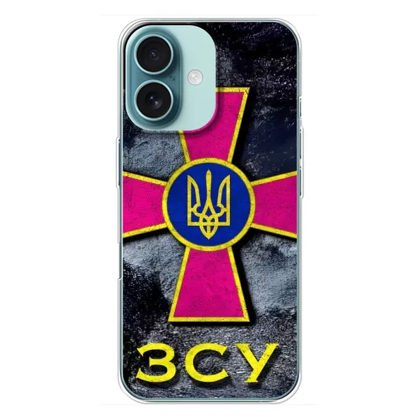Чехол с рисунком «Лого ЗСУ» для iPhone 16 Plus Чехол с рисунком «Лого ЗСУ» для iPhone 16 Plus