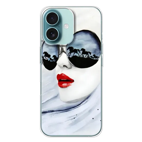 Чехол с рисунком «Любительница коней» для iPhone 16 Plus Чехол с рисунком «Любительница коней» для iPhone 16 Plus