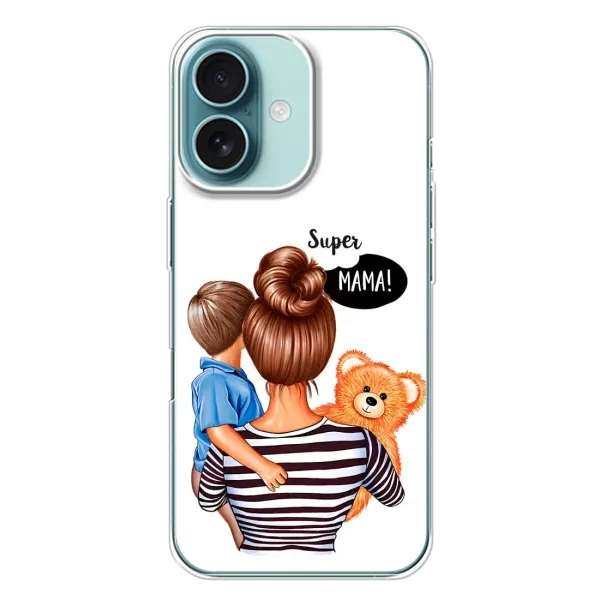 Чохол з малюнком «Мама і син» для iPhone 16 Plus Чохол з малюнком «Мама і син» для iPhone 16 Plus