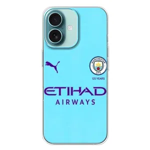 Силіконові Чохли з принтом Футбол на iPhone 16 Plus (Man City)