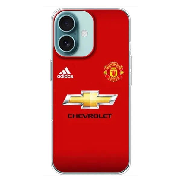 Чехол с рисунком «Man United» для iPhone 16 Plus