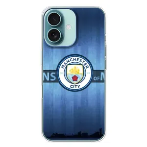 Силіконові Чохли з принтом Футбол на iPhone 16 Plus (ManCity)