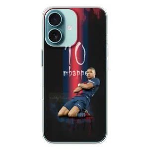 Чехол (TPU) с Футболистом на iPhone 16 Plus (MBAPPE 10)