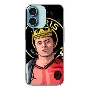 Чехол (TPU) с Футболистом на iPhone 16 Plus (Mbappe King)