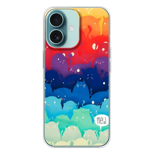 Чехол с рисунком «Mew» для iPhone 16 Plus