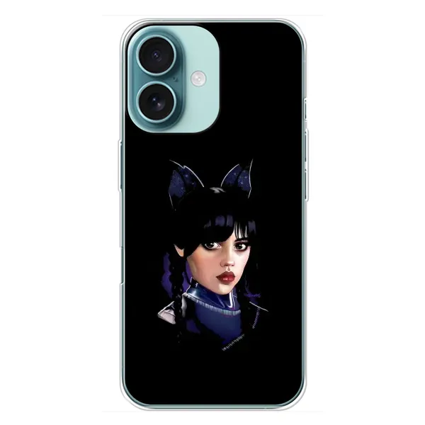 Чехол с рисунком «Милая Уэнсдей» для iPhone 16 Plus Чехол с рисунком «Милая Уэнсдей» для iPhone 16 Plus