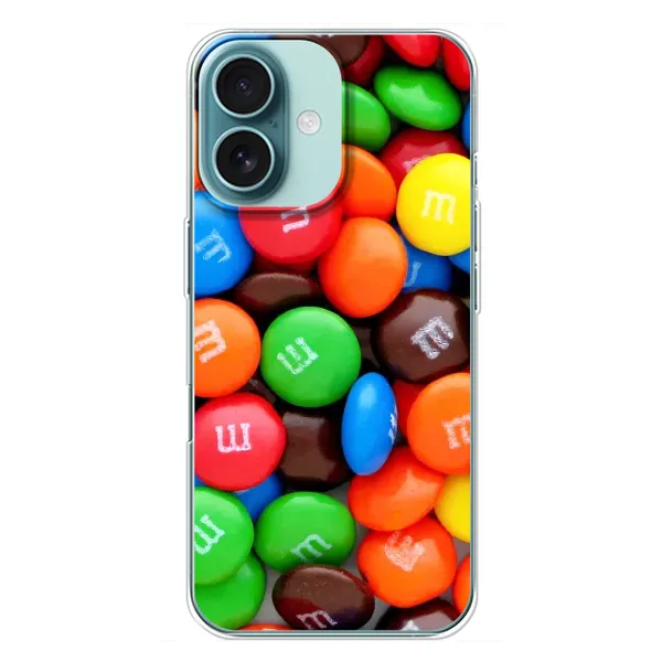 Чехол с рисунком «Разноцветные M&M'S» для iPhone 16 Plus Чехол с рисунком «Разноцветные M&M'S» для iPhone 16 Plus