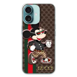 Чехлы Бренд GUCCI для iPhone 16 Plus (Маус Гуччи)