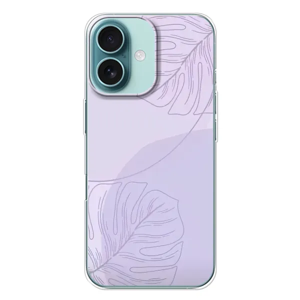 Чехол с рисунком «Монстера фиолетовая» для iPhone 16 Plus Чехол с рисунком «Монстера фиолетовая» для iPhone 16 Plus