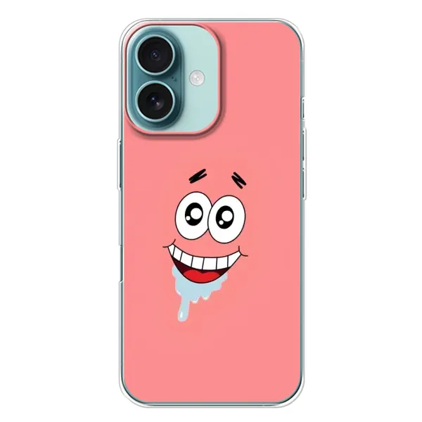 Чехол с рисунком «Мордочка Патрика» для iPhone 16 Plus Чехол с рисунком «Мордочка Патрика» для iPhone 16 Plus