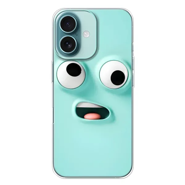 Чехол с рисунком «Забавное мятное лицо» для iPhone 16 Plus Чехол с рисунком «Забавное мятное лицо» для iPhone 16 Plus