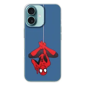 Чохол Супергерой Людина Павук на iPhone 16 Plus (На павутині)