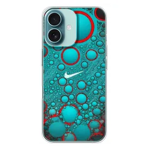 Силиконовый Чехол на iPhone 16 Plus с картинкой Nike (Найк зеленый)