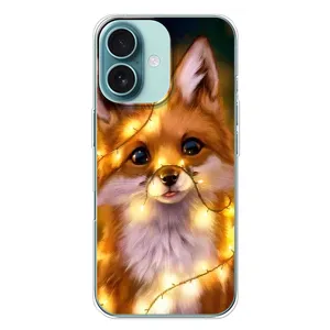 Чохол з Лисичкою для iPhone 16 Plus (Новорічне лисеня)