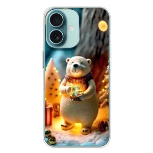 Чохли на Новий Рік iPhone 16 Plus (Новорічний ведмедик)
