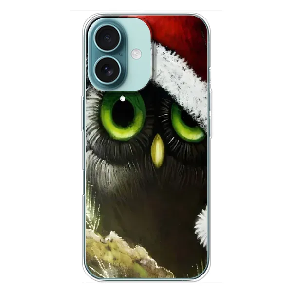 Чехол с рисунком «Новогодняя Сова» для iPhone 16 Plus Чехол с рисунком «Новогодняя Сова» для iPhone 16 Plus