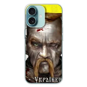 Чехол с картинкой (Патриотический КОЗАК) на iPhone 16 Plus (Одноглазый Козак)