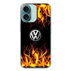 Чехол "Фольксваген" для iPhone 16 Plus (Огненный Лого)