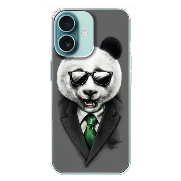 Чохол з малюнком «Панда в окулярах» для iPhone 16 Plus Чохол з малюнком «Панда в окулярах» для iPhone 16 Plus