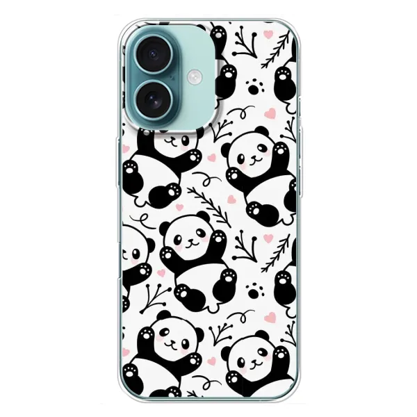 Чохол з малюнком «Пандочки» для iPhone 16 Plus Чохол з малюнком «Пандочки» для iPhone 16 Plus