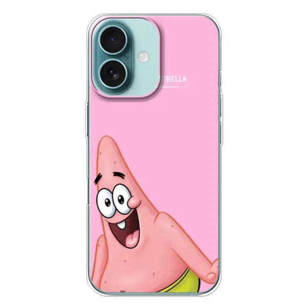 Чехол с рисунком «Патрик» для iPhone 16 Plus Чехол с рисунком «Патрик» для iPhone 16 Plus