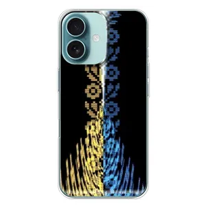Силиконовый Чехол на iPhone 16 Plus (Патриотическая вышиванка)