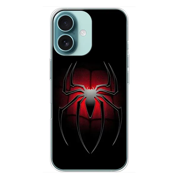 Чехол с рисунком «Паук» для iPhone 16 Plus Чехол с рисунком «Паук» для iPhone 16 Plus