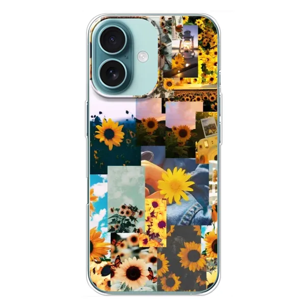 Чехол с рисунком «Подсолнуховый дизайн» для iPhone 16 Plus Чехол с рисунком «Подсолнуховый дизайн» для iPhone 16 Plus