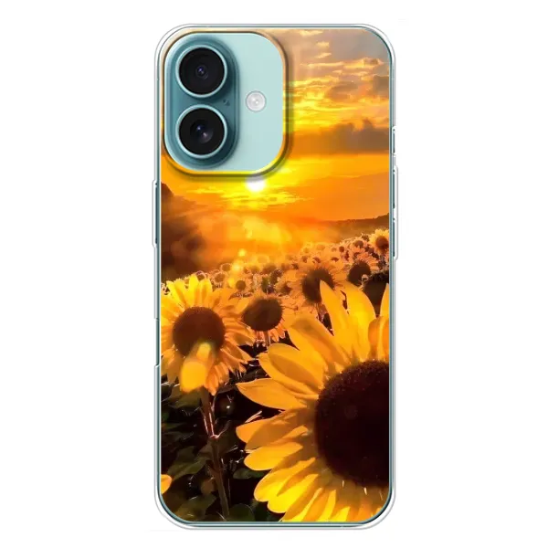 Чехол с рисунком «поле подсолнухов» для iPhone 16 Plus Чехол с рисунком «поле подсолнухов» для iPhone 16 Plus