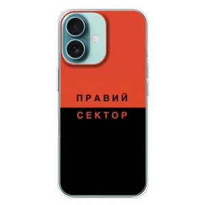 Чехлы УПА (Красно-Чёрный) на iPhone 16 Plus (Правый Серктор)