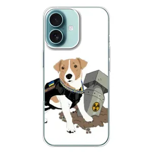 Чехол с принтом Собаки Патрон для iPhone 16 Plus (Пёс Патрон с ракетой)