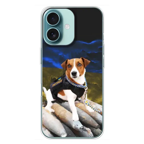 Чехол с рисунком «Пёс Патрон» для iPhone 16 Plus Чехол с рисунком «Пёс Патрон» для iPhone 16 Plus