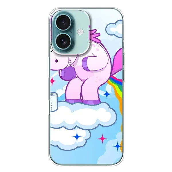 Чохол з малюнком «Веселка Єдиноріга» для iPhone 16 Plus Чохол з малюнком «Веселка Єдиноріга» для iPhone 16 Plus