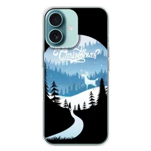 Силиконовый бампер на рождество для iPhone 16 Plus (Рождественский Олень)