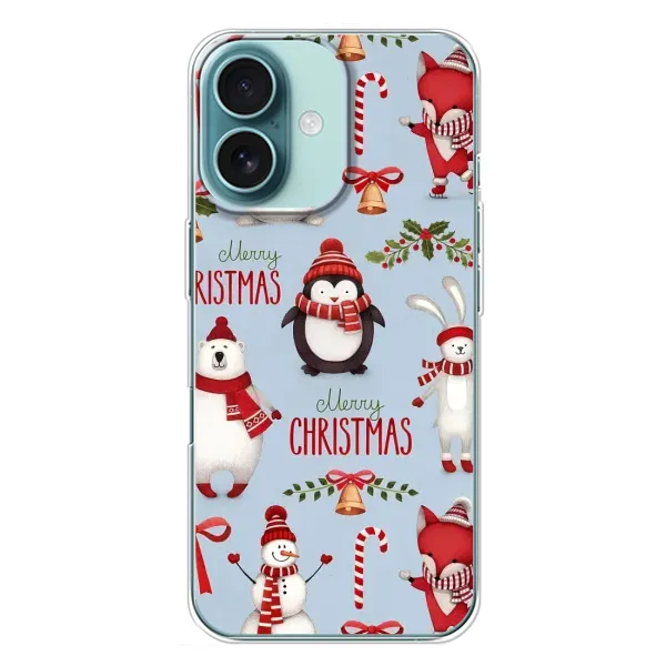 Чехол с рисунком «Рождественский» для iPhone 16 Plus Чехол с рисунком «Рождественский» для iPhone 16 Plus